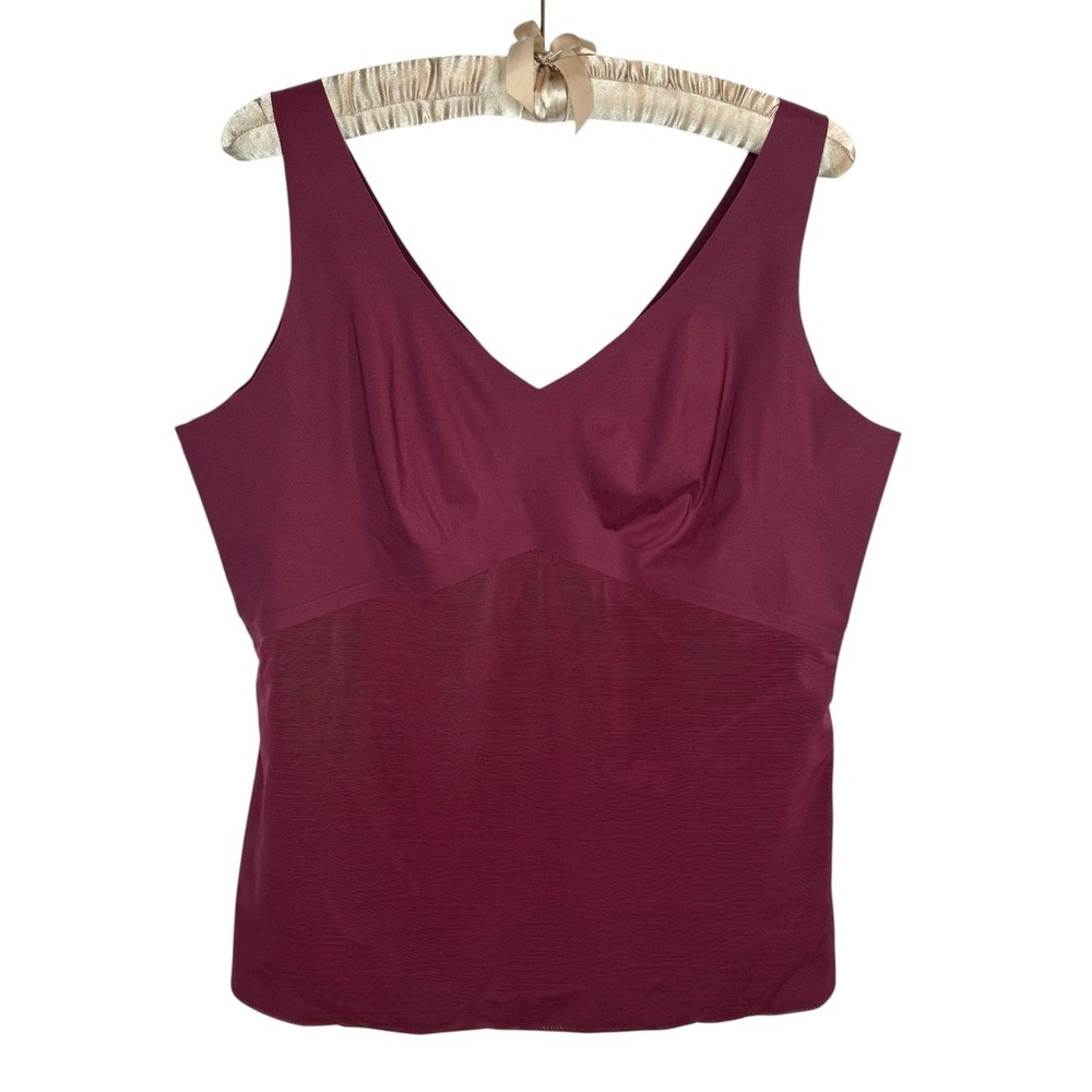 New HoneyLove 3X LiftWear Tank Top Shapewear‎ Stretch V-Neck Fig Unpadded
